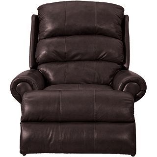 Norman Leather Recliner, Aspen Mahogany