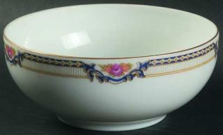 Royal Bayreuth Rob14 Cranberry Bowl, Fine China Dinnerware   Blue, Pink & Orange