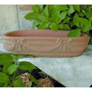Brookfield Co Oval Cast Stone Garland Planter   016 N