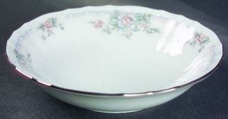 Noritake Smithfield Fruit/Dessert (Sauce) Bowl, Fine China Dinnerware   Tan/Blue