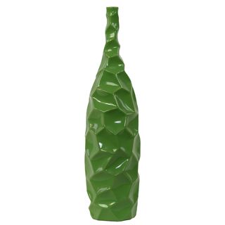 Green Pitted Decorative Ceramic Vase (20.5 inches high x 5.5 inches roundFor decorative purposes onlyDoes not hold water<//i CeramicSize 20.5 inches high x 5.5 inches roundFor decorative purposes onlyDoes not hold water<//i)