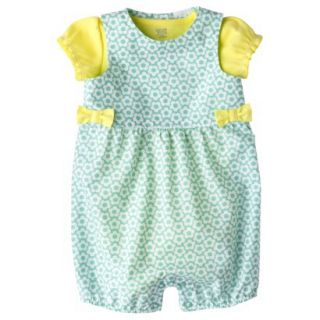 Just One YouMade by Carters Newborn Girls Romper Set   Yellow/Turquoise 12 M