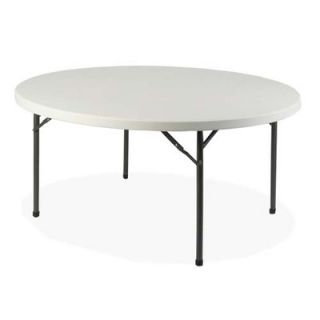 Lorell Round Banquet Table, Platinum/gray LLR60327