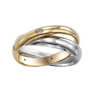 Womens 3mm Two Tone Stainless Steel Rolling Ring, Two Tone