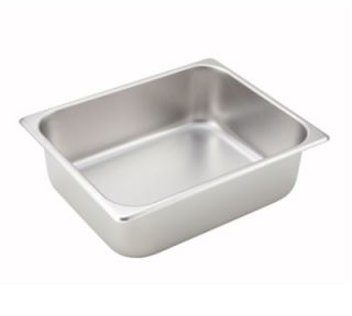Winco Half Size Steam Table Pan, 4 in Deep, Stainless
