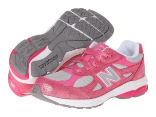 New Balance Kids 990v3 Girls Shoes (Pink)