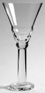 Unknown Crystal Unk4221 Water Goblet   Clear,Rippled Bowl,Thick Stem&Foot
