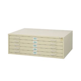 Safco Products Five Drawer Flat File 4998 Color Sand