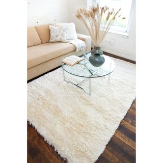 Hand woven Elburiagan Plush Shag Zealand Wool Rug (5 X 8)