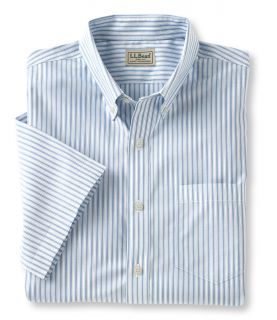 Wrinkle Resistant Camden Sport Shirt, Traditional Fit Short Sleeve Stripe Tall