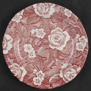 Burgess & Leigh Victorian Chintz Pink Luncheon Plate, Fine China Dinnerware   Wh