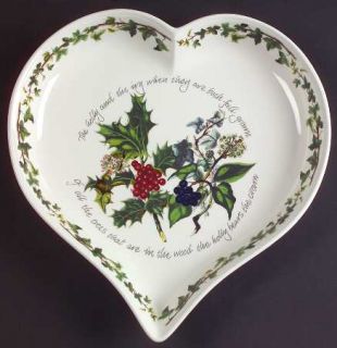 Portmeirion Holly And The Ivy, The Heart Shaped Dish, Fine China Dinnerware   Ho