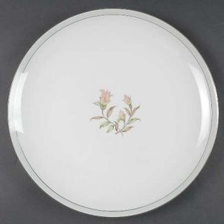 Jyoto Clare 12 Chop Plate/Round Platter, Fine China Dinnerware   Green Band,Pin