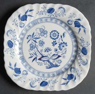 Johnson Brothers Blue Nordic Square Salad Plate, Fine China Dinnerware   Blue On