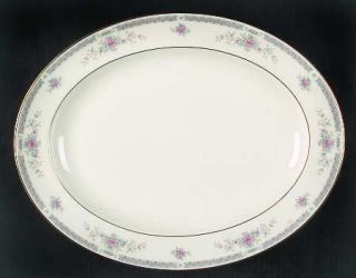 Royal Doulton Rebecca 13 Oval Serving Platter, Fine China Dinnerware   Albion,G