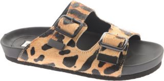 Womens Steve Madden Boundree   Leopard Pony Sandals