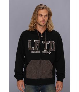 L R G Lifted Varsity Zip Hoody Mens Sweatshirt (Black)