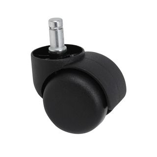 Boss Set Of Five Black Polyurethane/steel Soft Casters (2 X 3.25) (Black Assembly required )