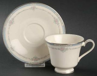 Royal Doulton Lisa Footed Cup & Saucer Set, Fine China Dinnerware   Albion Shape