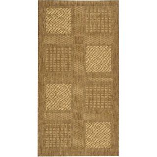 Indoor/ Outdoor Lakeview Brown/ Natural Rug (4 X 57) (BrownPattern GeometricMeasures 0.25 inch thickTip We recommend the use of a non skid pad to keep the rug in place on smooth surfaces.All rug sizes are approximate. Due to the difference of monitor co
