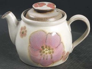 Denby Langley Gypsy Teapot & Lid, Fine China Dinnerware   Lavender & Pink Flower