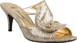 Womens J. Renee Joslin   Gold Glam Fabric Ornamented Shoes