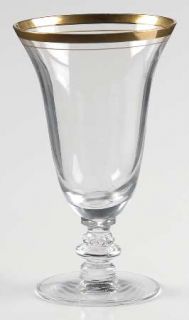 Tiffin Franciscan Saturn Juice Glass   Stem #17403         2 Gold Bands