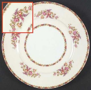 Altrohlau Alt50 Dinner Plate, Fine China Dinnerware   Floral Edge, Verge And Spr