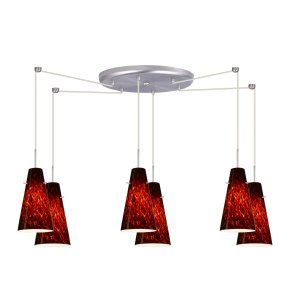 Besa Lighting BEL 6JC 412441 LED SN Cierro Pendant