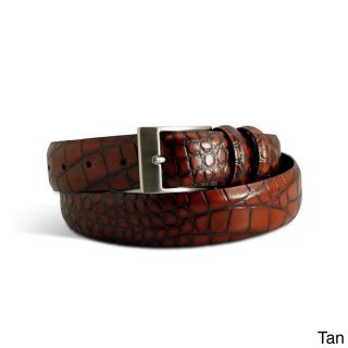 Marco Ltd Mens Croc Leather Dress Belt (Genuine full grain leatherClosure BuckleHardware Brushed nickelApproximate width 1.25 inchesApproximate length 34 inchesMeasurement taken from a size 32ImportedAll measurements are approximate and may vary by si