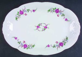 Royal Kent (Poland) Rkt23 13 Oval Serving Platter, Fine China Dinnerware   Flor