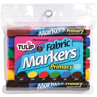 Duncan Primary Colors Tulip Large Fade resistant Fabric Markers (pack Of 6)