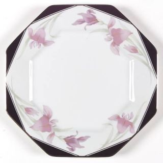 Seizan Mayflower Dinner Plate, Fine China Dinnerware   Purple & Pink Lily, Octag