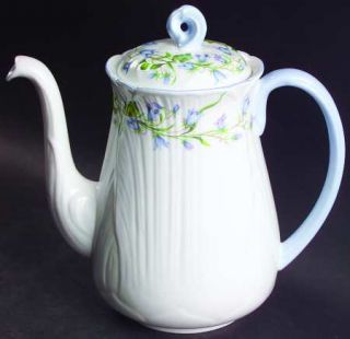 Shelley Harebell (Oleander) Coffee Pot & Lid, Fine China Dinnerware   Oleander,