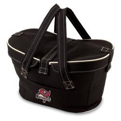 Picnic Time Tampa Bay Buccaneers Mercado Black Cooler Basket (BlackDimensions 17 inches long x 9.75 inches wide x 10 inches highWater resistant linerFully removable double sided lidExterior front pocket )