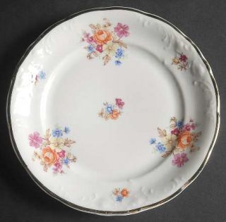 Wawel Anastasia Bread & Butter Plate, Fine China Dinnerware   Floral Sprays,Embo