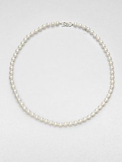 Mikimoto 7MM 7.5MM Round White Akoya Cultured Pearl Strand   Pearl