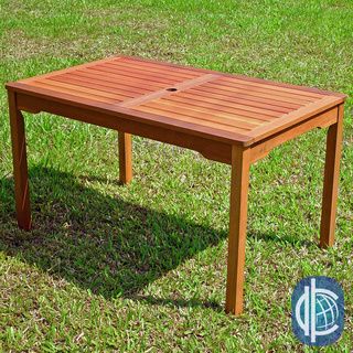 International Caravan Outdoor Acacia Rectangular Dining Table (Natural acacia woodMaterials Acacia hardwoodFinish Natural wood finishWeather resistantUV protectionDimensions 48 inches long x 32 inches deep x 30 inches highWeight 42 poundsAssembly requ