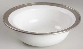 Match Pewter China Convivio White Rim Cereal Bowl, Fine China Dinnerware   White