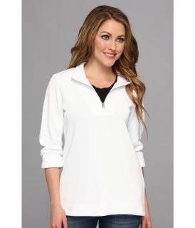 Pendleton Half Zip Pullover Womens Long Sleeve Pullover (White)