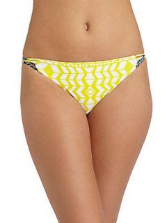 Luau Basket Weave Bikini Bottom   Yellow