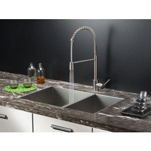 Ruvati RVC2617 Combo Stainless Steel Kitchen Sink and Stainless Steel Set