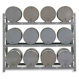 Meco Drum Storage Rack   12 Drums   Gray