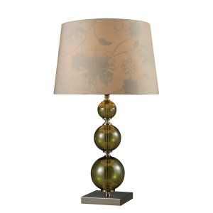 Dimond Lighting DMD D1611 Sharon Hill Table Lamp with Cream Faux Silk Shade & Pa