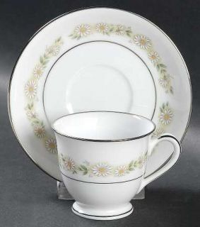 Noritake Trilby Footed Demitasse Cup & Saucer Set, Fine China Dinnerware   White