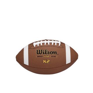 Wilson K2 Composite Pewee Football (BrownApproved for play in all major youth leaguesRecommended for ages 6 9 years of ageDimensions 5.9 inches long x 5.7 inches wide x 10.2 inches highWeight 0.8 poundsModel WTF1712ACL laces Peewee Color BrownApproved
