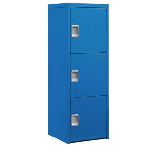 Salsbury Industries 3 Door Welded Industrial Storage Cabinet 7123 Color Blue