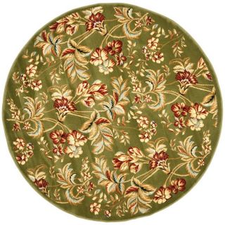 Lyndhurst Collection Floral Sage Rug (8 Round) (GreenPattern FloralMeasures 0.375 inch thickTip We recommend the use of a non skid pad to keep the rug in place on smooth surfaces.All rug sizes are approximate. Due to the difference of monitor colors, so
