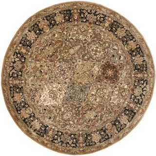 Handmade Persian Legend Multi/ Black Wool Rug (6 Round)
