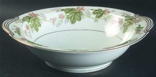 Noritake Daphne 10 Round Vegetable Bowl, Fine China Dinnerware   Tan & White Fl